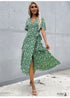Vestido midi bohemio de cintura alta con estampado ajustado de Alona